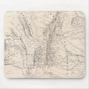 Karte der Provinzen Cordova und San Luis Mousepad