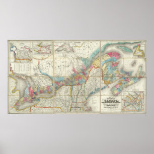 Karte der Provinzen von Kanada Poster