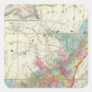 Karte der Provinzen von Kanada Quadratischer Aufkleber