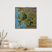 Karte der Region Crossroads Gazetteer Poster (Küche)