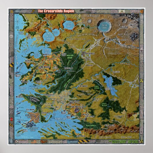Karte der Region Crossroads Gazetteer Poster (Vorne)