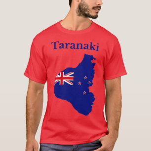 Karte der Region Taranaki Neuseeland T-Shirt