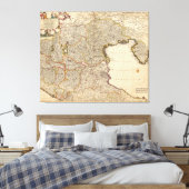 Karte der Region Venedig, Italien Leinwanddruck (Insitu (Schlafzimmer))