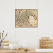 Karte der Region Venedig, Italien Poster (Küche)