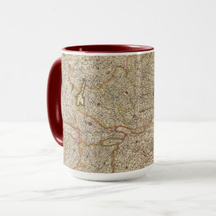 Karte der Region Venetien, Italien Tasse