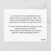 Karte der Reise: Demut nach japanischem Vorbild (Rückseite)