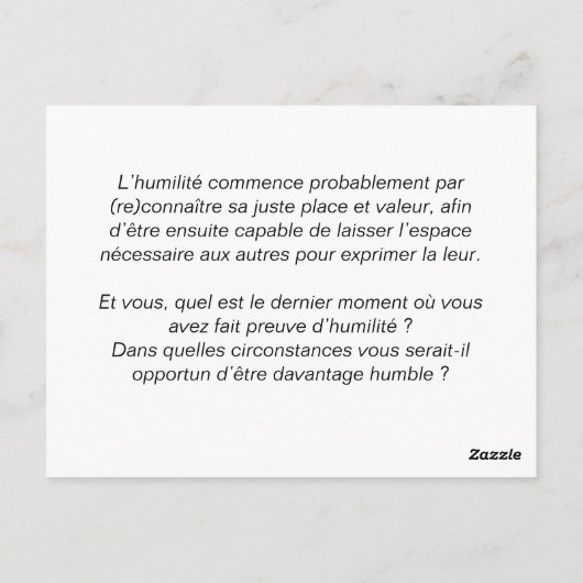 Karte der Reise: Demut nach japanischem Vorbild (Rückseite)