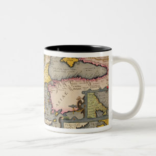 Karte der Reise der Argonauten Zweifarbige Tasse