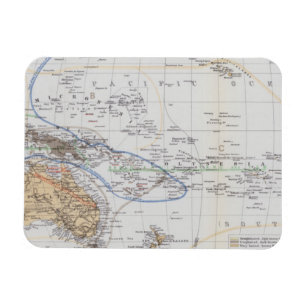 Karte der Rennen von Ozeanien und von Australasien Magnet