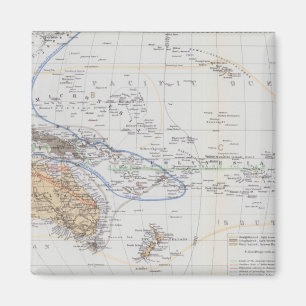 Karte der Rennen von Ozeanien und von Australasien Magnet