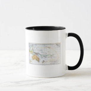 Karte der Rennen von Ozeanien und von Australasien Tasse