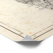 Karte der Republik Chile 4 Poster (Ecke)