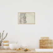 Karte der Republik Chile 8 Poster (Küche)