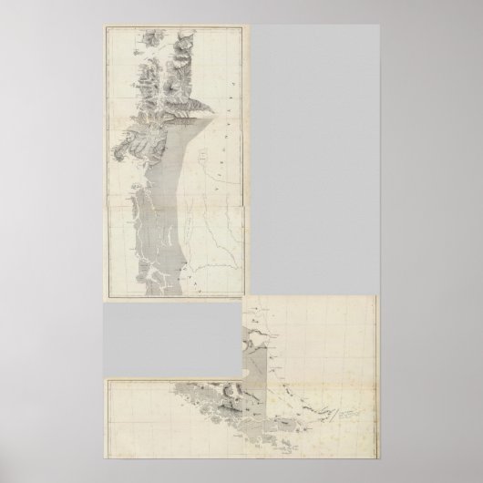 Karte der Republik Chile 915 Poster (Vorne)