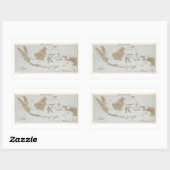 Karte der Republik Indonesien (1957) Rechteckiger Aufkleber (Blatt)