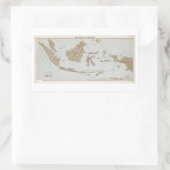Karte der Republik Indonesien (1957) Rechteckiger Aufkleber (Tasche)