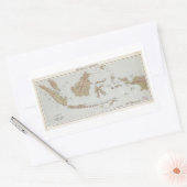 Karte der Republik Indonesien (1957) Rechteckiger Aufkleber (Umschlag)