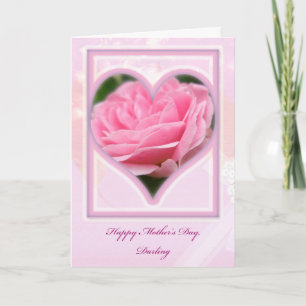 Karte der rosa Rosen-süße glückliche Mutter Tages