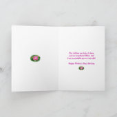 Karte der rosa Rosen-süße glückliche Mutter Tages (Innenseite)