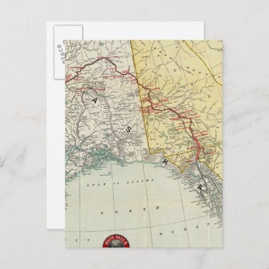 Karte der Route "White Pass & Yukon" und der Verbi (Vorne/Hinten)