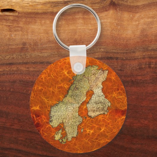 Karte der SCANDINAVIA Reisesammlung Schlüsselanhänger (Vorderseite)