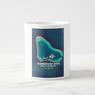 Karte der Scarborough-Sandbank Westphilippinensee Jumbo-Tasse