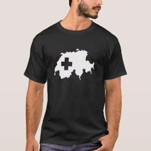 Karte der Schweiz Cool Swiss und Suisse T-Shirt