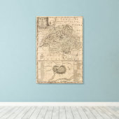 Karte der Schweiz Leinwanddruck (Insitu (Holzboden))