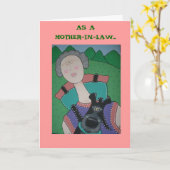 Karte der SCHWIEGERMUTTER-Mutter Tages (Gelbe Blume)