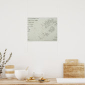 Karte der Scilly-Inseln in Großbritannien Poster (Küche)