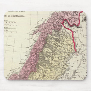 Karte der skandinavischen Königreiche Mousepad