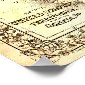 Karte der Staaten (19. Jahrhundert) Poster (Ecke)