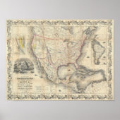 Karte der Staaten Poster (Vorne)