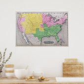 Karte der Staaten Poster (Küche)
