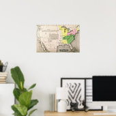 Karte der Staaten Poster (Heimbüro)