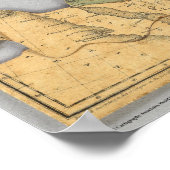 Karte der Staaten und Kanadas Poster (Ecke)