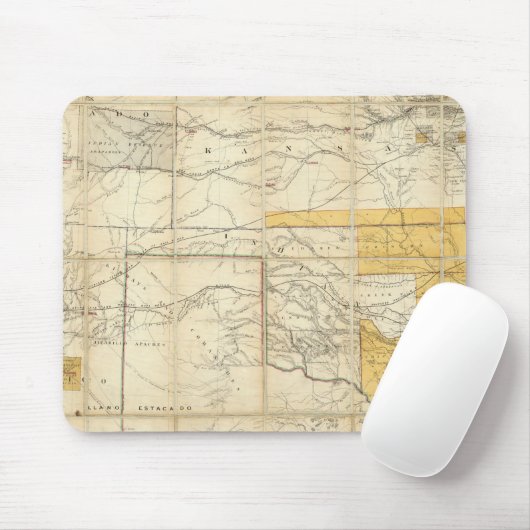 Karte der Staaten von Kansas und Texas Mousepad (Mit Mouse)