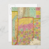 Karte der Staaten von Ohio Indiana & Illinois (Vorne/Hinten)