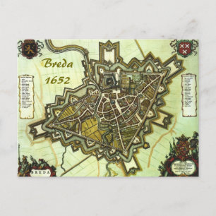 Karte der Stadt Breda, aus dem Jahr 1652