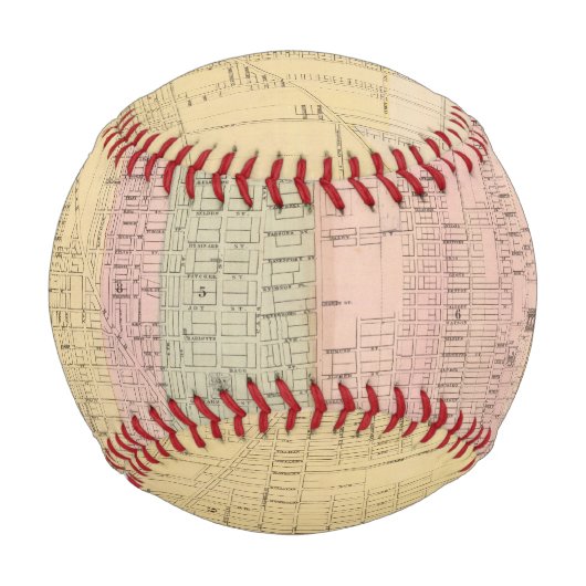 Karte der Stadt Detroit Baseball (Vorderseite)