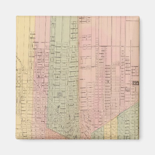 Karte der Stadt Detroit Magnet (Vorne)