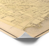 Karte der Stadt Detroit Poster (Ecke)