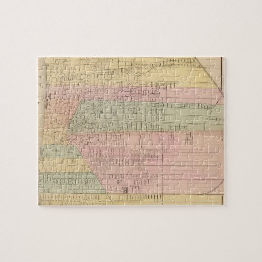 Karte der Stadt Detroit Puzzle (Horizontal)