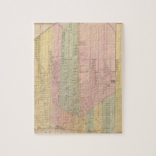 Karte der Stadt Detroit Puzzle (Vertikal)