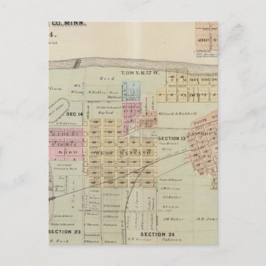 Karte der Stadt Mankato, Minnesota (Vorderseite)