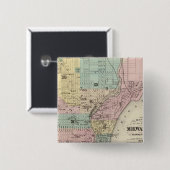Karte der Stadt Milwaukee, Milwaukee Co Button (Vorne & Hinten)