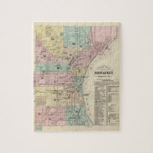 Karte der Stadt Milwaukee, Milwaukee Co Puzzle