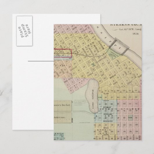 Karte der Stadt St. Cloud, Minnesota (Vorne/Hinten)