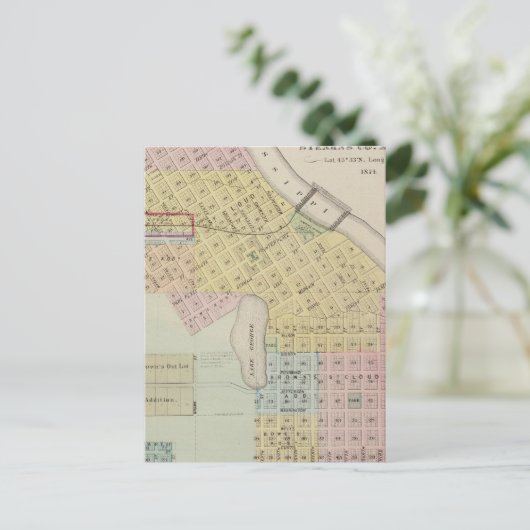 Karte der Stadt St. Cloud, Minnesota (Stehend Vorderseite)