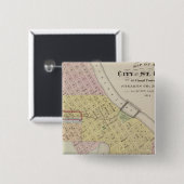 Karte der Stadt St. Cloud, Minnesota Button (Vorne & Hinten)